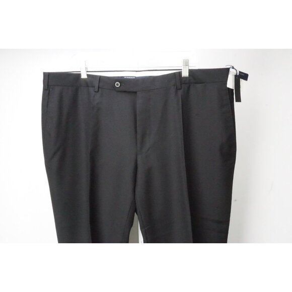 Burberry London Black S100s 100% Wool Mens Pants Trousers Slim Fit Sz 60 EU NEW